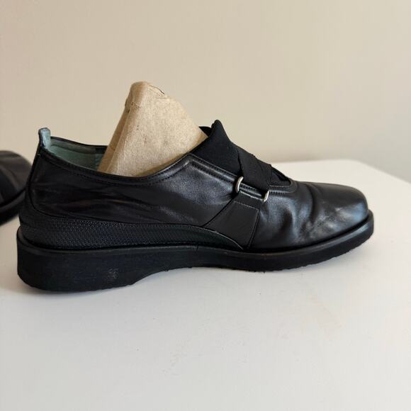 Thierry Rabotin Lena Walking Shoes Womens 8 Black Leather Slip On Made in Italy - Picture 10 of 13